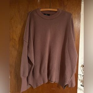 Brown Ribbed Sweater   Size Medium